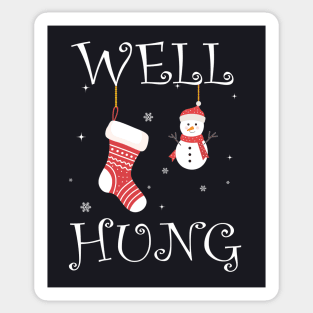 Well Hung Christmas Gift Sticker